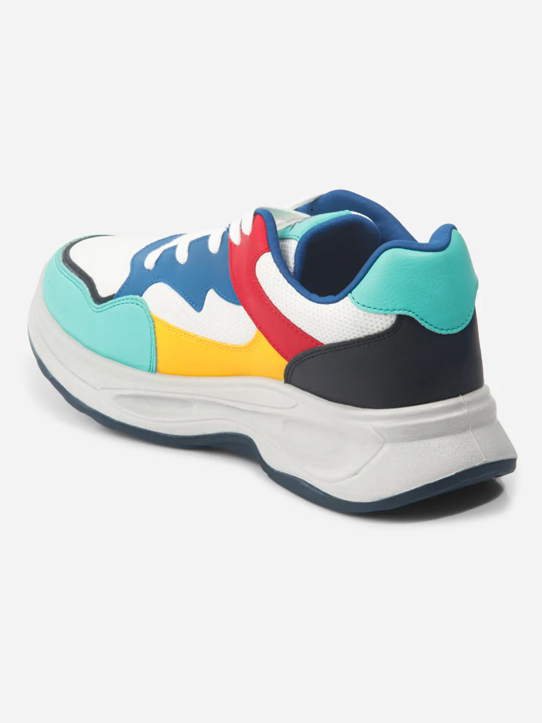 Men's Colourblocked Lace Up Sneakers (IX1065) Anti Microbial Lining