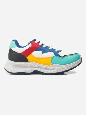 Men's Colourblocked Lace Up Sneakers (IX1065) Light Mesh Ergo Build