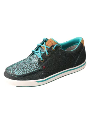 Reinforced heel Cushion Base Twisted X Turquoise Tooled Ladies' Kicks
