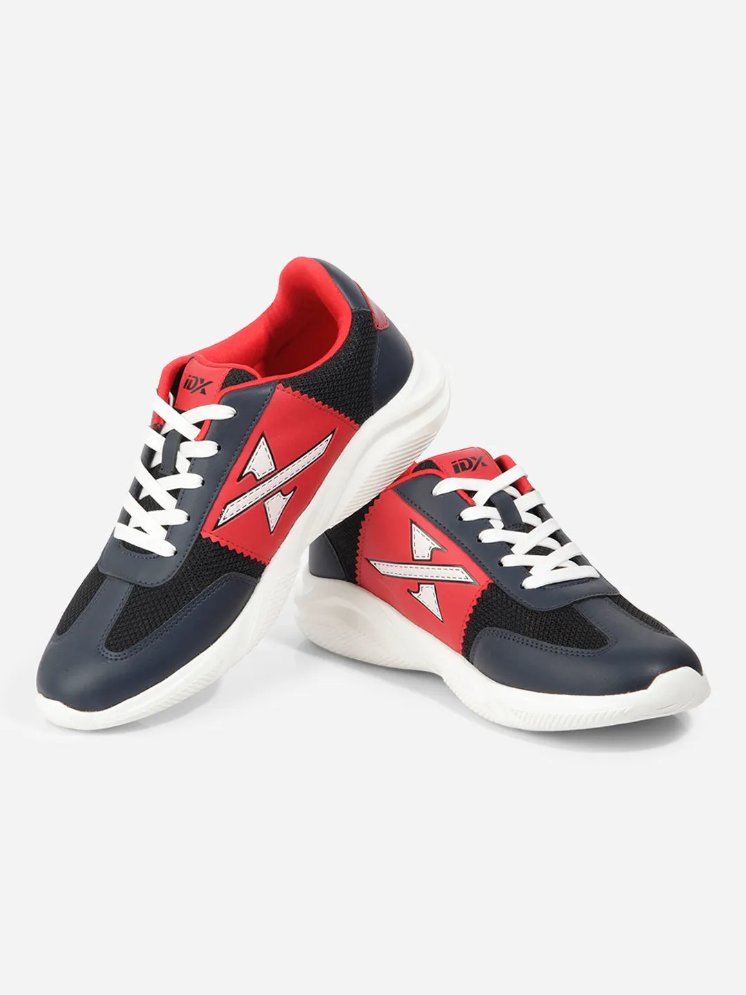 Men's Navy Red Active X Sneakers IX7134 Slip Resistant Tread Pattern