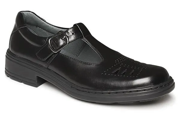 Comfortable Design Youngsters' goods Clarks Ingrid Senior Black Hi Shine Tbar Leather School Shoes