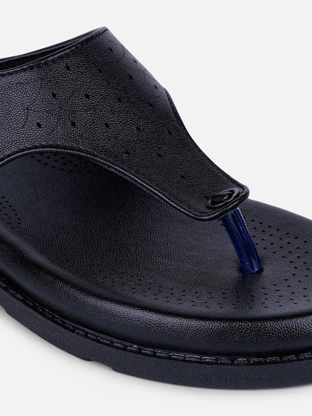 Women's Black Thong Sandals (IU6016) Chill Step Comfort Memory Foam