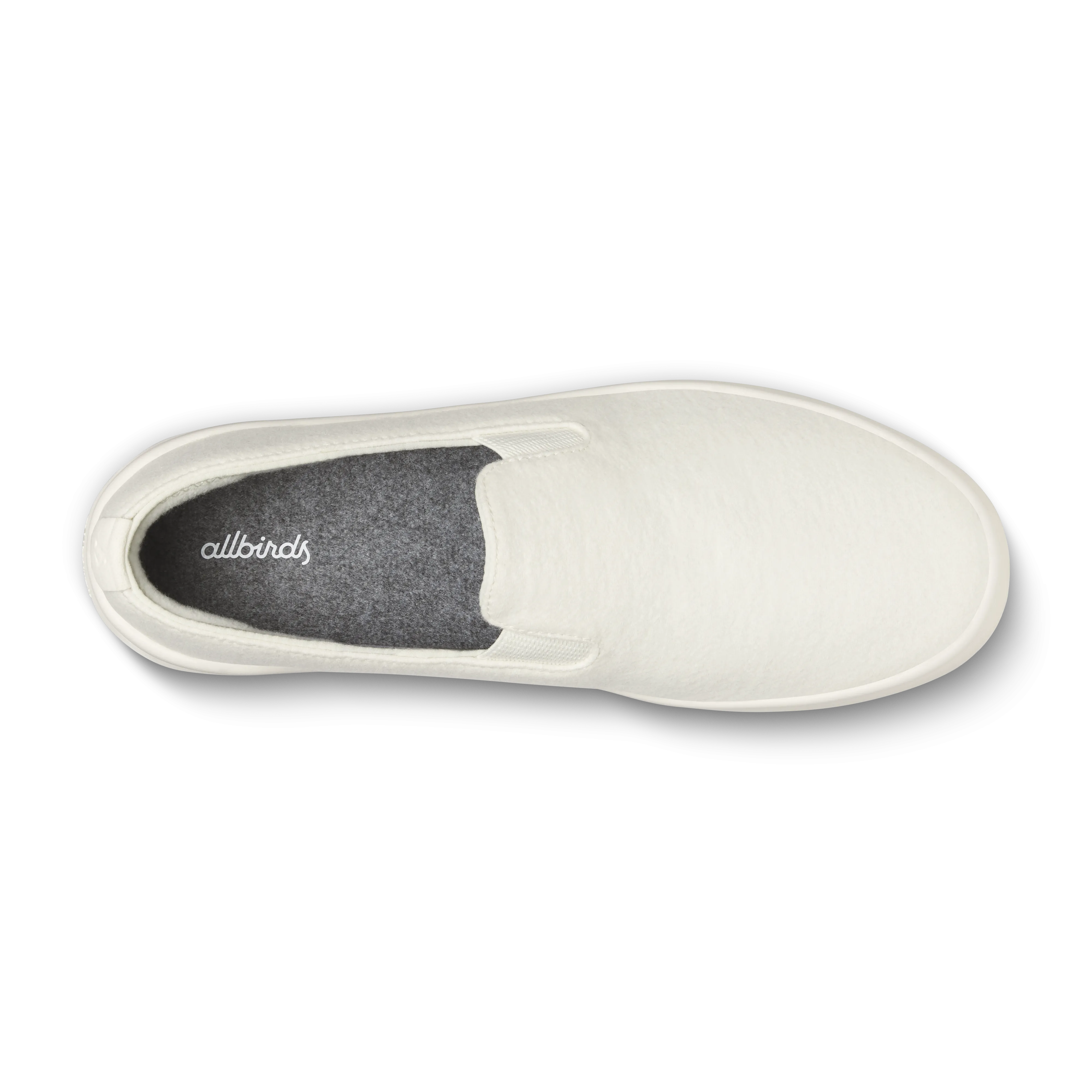 Simple Slip-On Canvas Material Women's Wool Cruiser Slip On - Natural White (Natural White Sole)