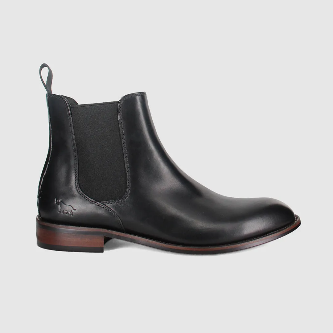 Premium Material Signature Craft Plymouth Chelsea Boots Black