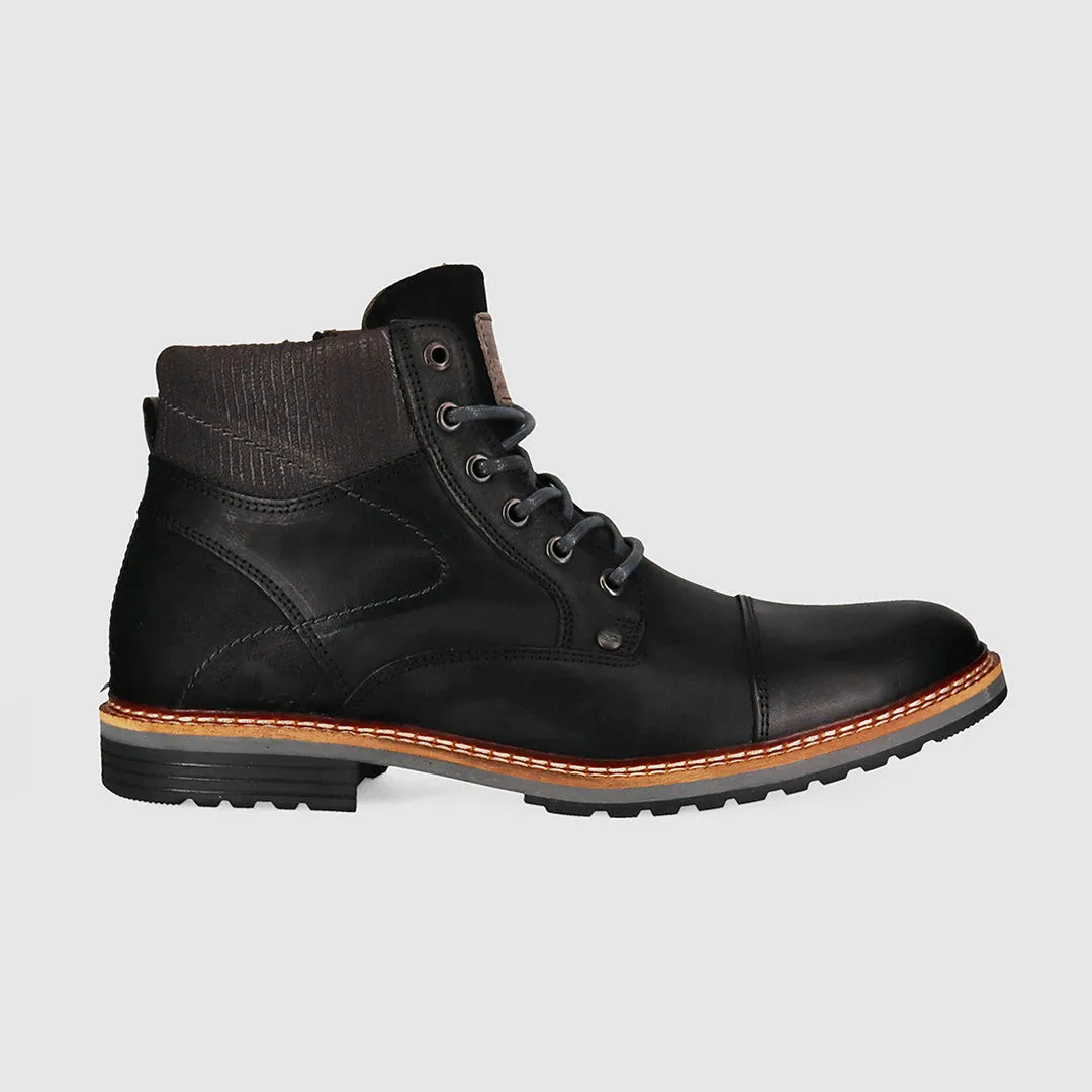 Cradle Lace Up Boots Black Waterproof Upper
