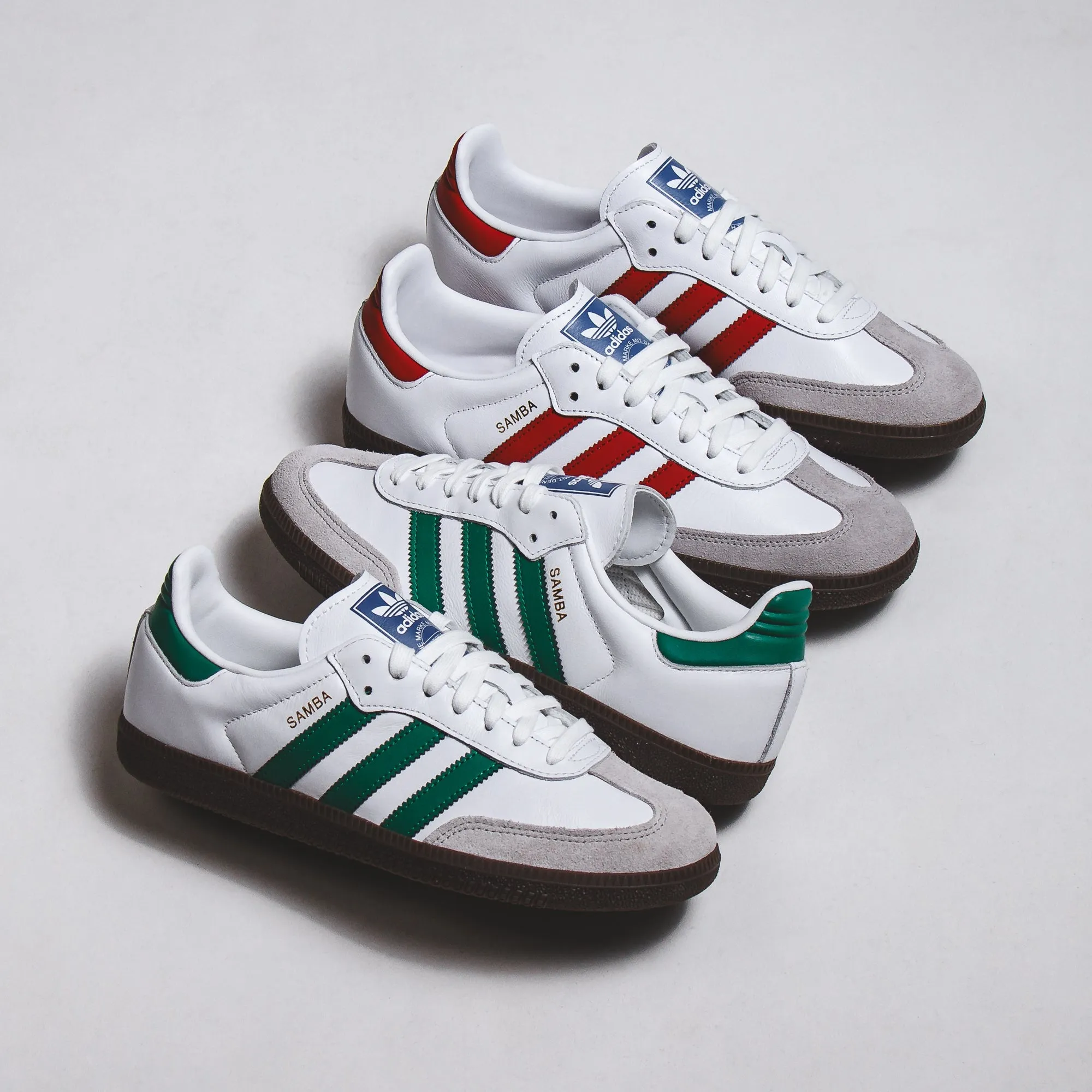 White Clean Adidas Originals Samba OG White Red IG1025
