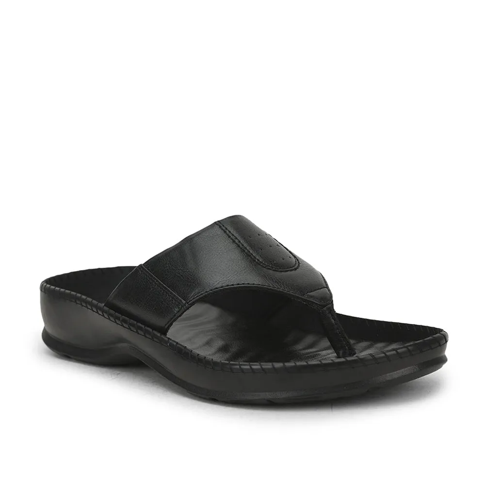 Elegant Trendy Boots Coolers Black Casual Slipper For Men META-1 By Liberty