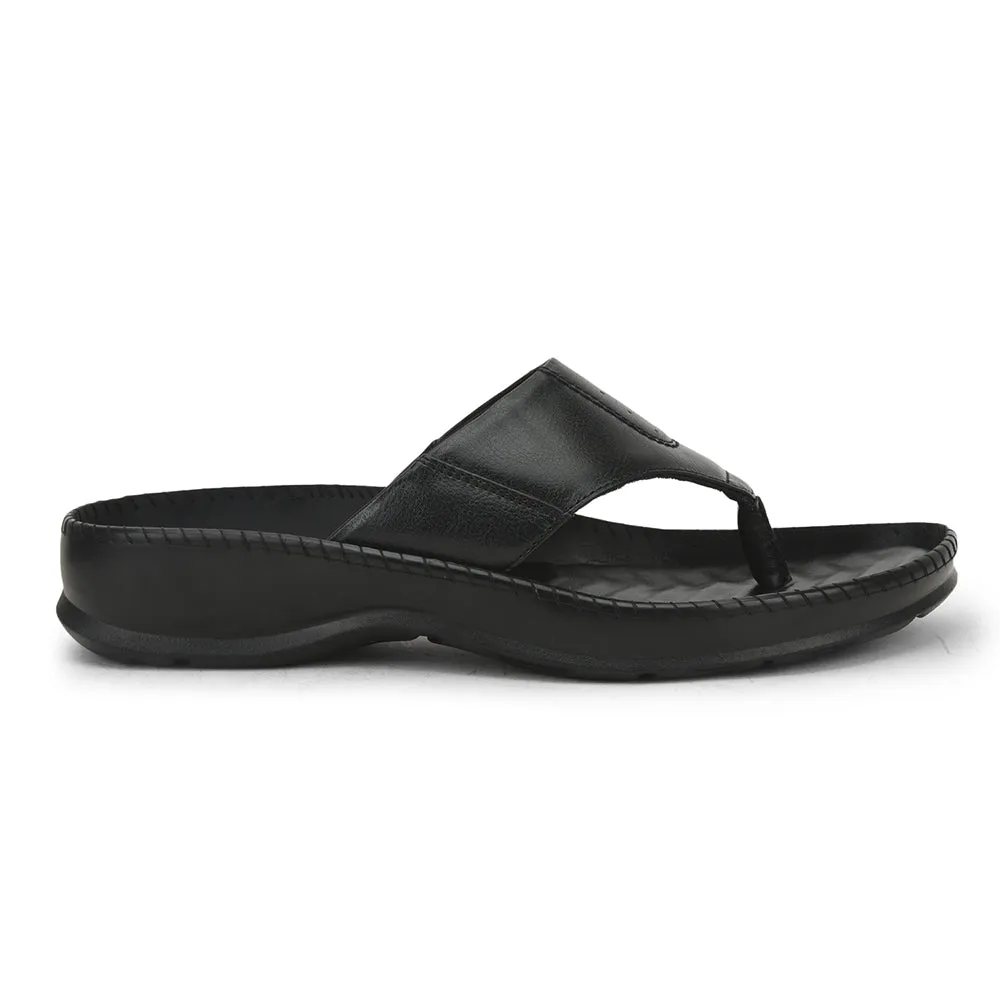 Coolers Black Casual Slipper For Men META-1 By Liberty Muscle Aid
