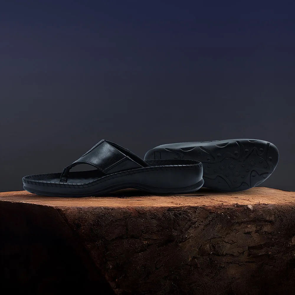 Line Shade Coolers Black Casual Slipper For Men META-1 By Liberty