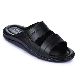 Coolers Casual Black Slippers For Men 7193-60 By Liberty group walk Video Look