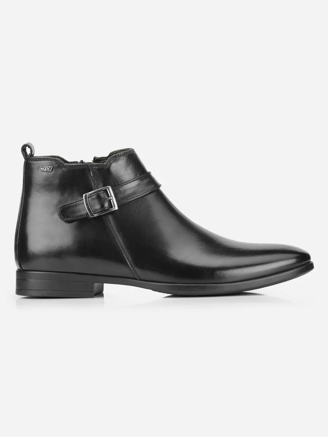 All Day Road Trip Pure Black Men's Black Ankle top Slip On Formal Boot (IX2034)