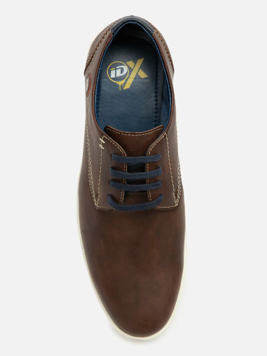 Men's Brown Regular Toe Lace Up Casual (IX1012) Ventilated Design Love Glow