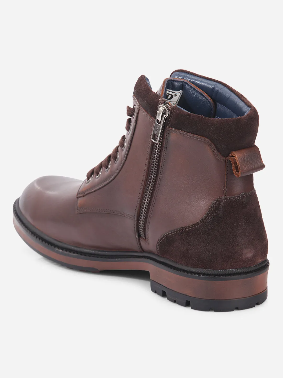 Urban Walk Men's Brown Round Toe Casual Lace Up Boot (ID1155 )