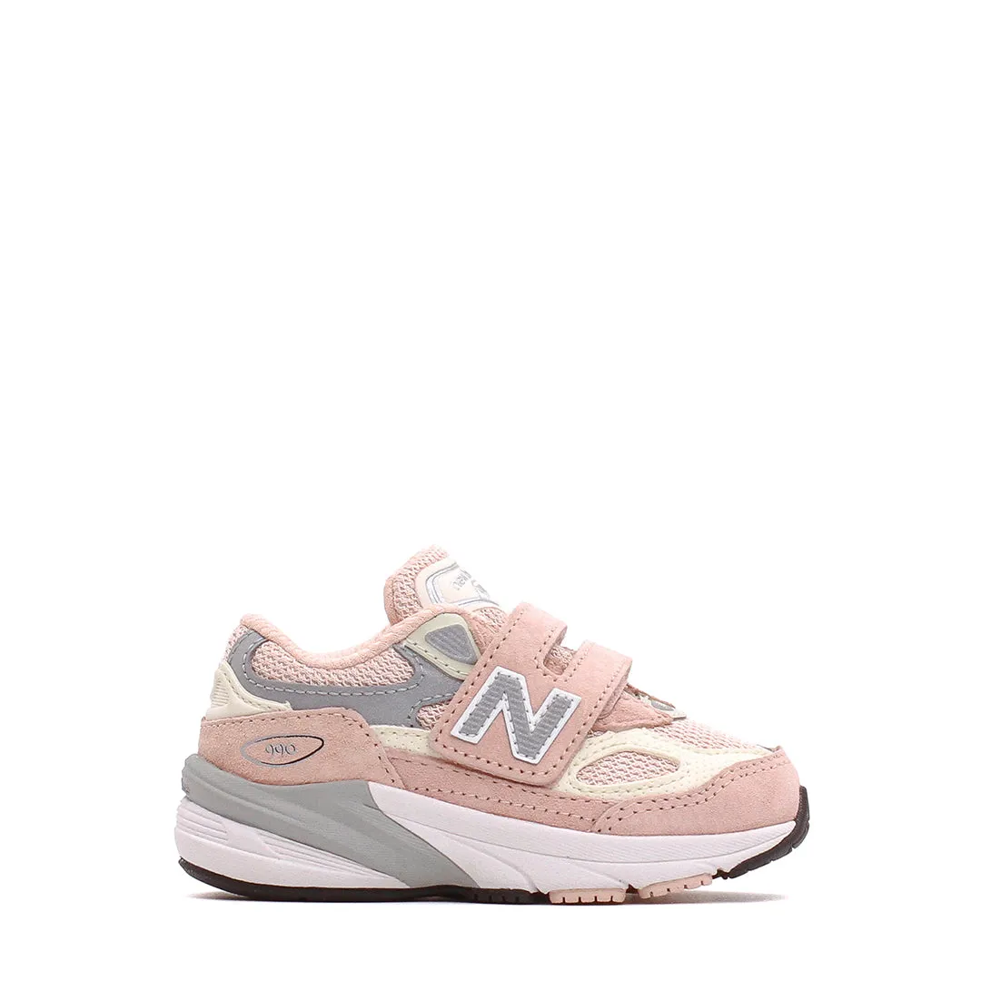 Eco Friendly Office Workers Water Edge New Balance Infant 990v6 Wide Hook and Loop Pink Haze IV990PK6-WIDE