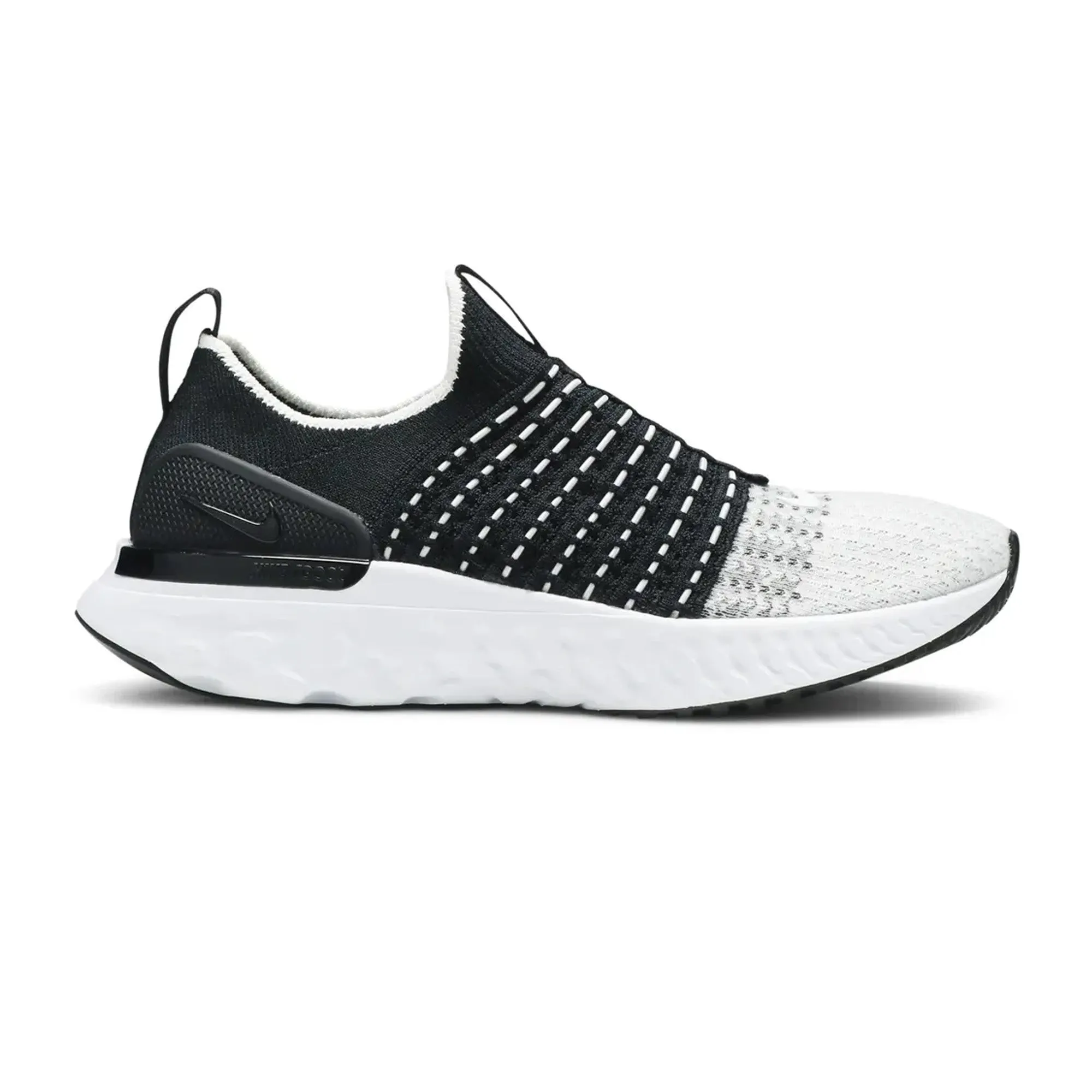 Nike React Phantom Run Flyknit 2 'Black White' Women's (2020) Palm Base Synthetic Upper