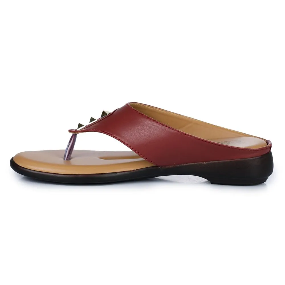 Shock Absorbing Senorita Casual (Cherry) Slipper For Women LAF-905 By Liberty