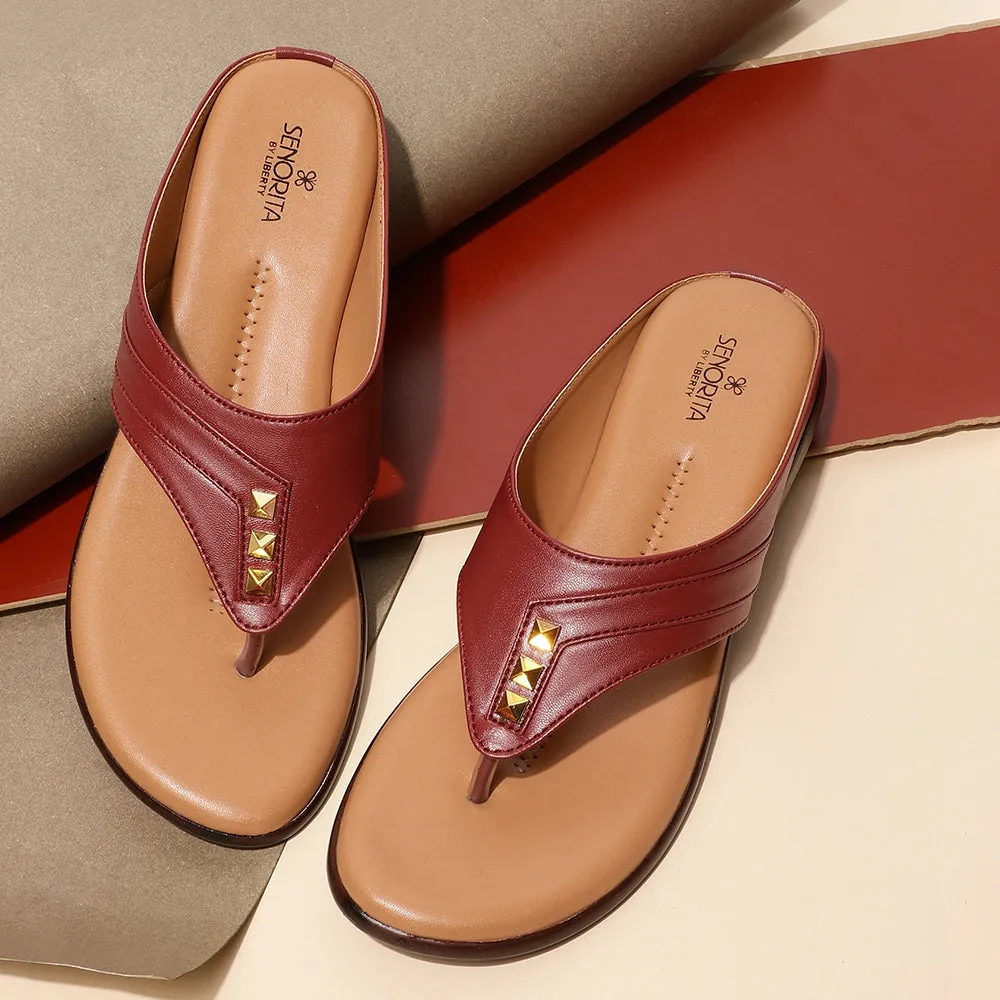 Senorita Casual (Cherry) Slipper For Women LAF-905 By Liberty Fast Run