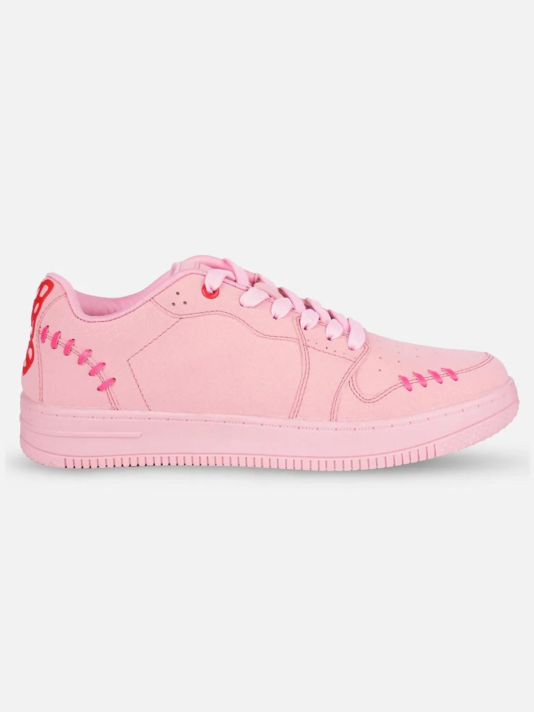Comfort Adjust Women's Pink Platform Sneakers (IU1013)