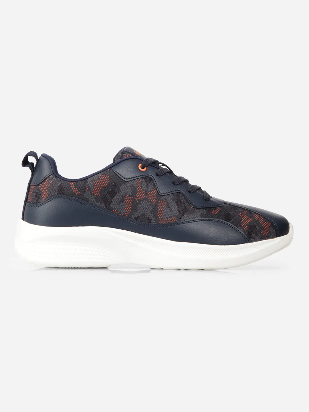 Men's Navy Grey Textured Sneakers IX7133 Comfort
