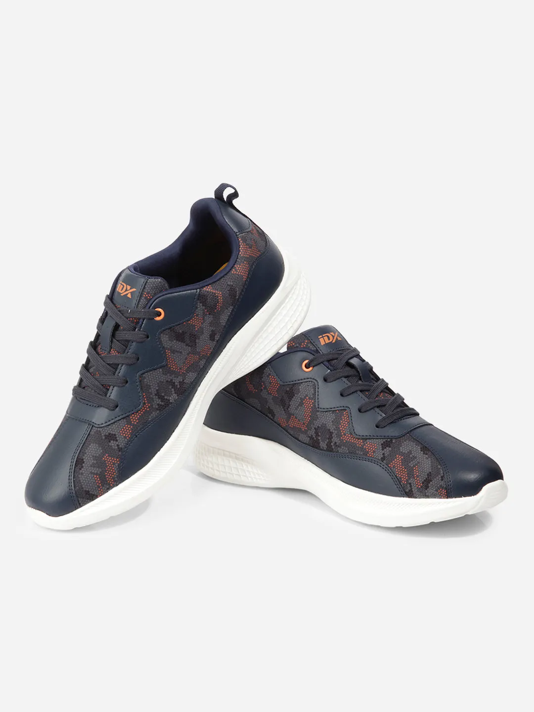 Men's Navy Grey Textured Sneakers IX7133 Movement Comfort