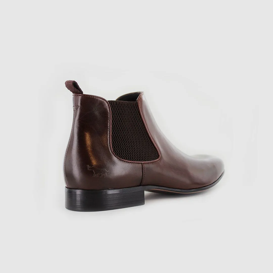 Rugged Built Work Commute Ajax Chelsea Boots Dark Brown Arch support