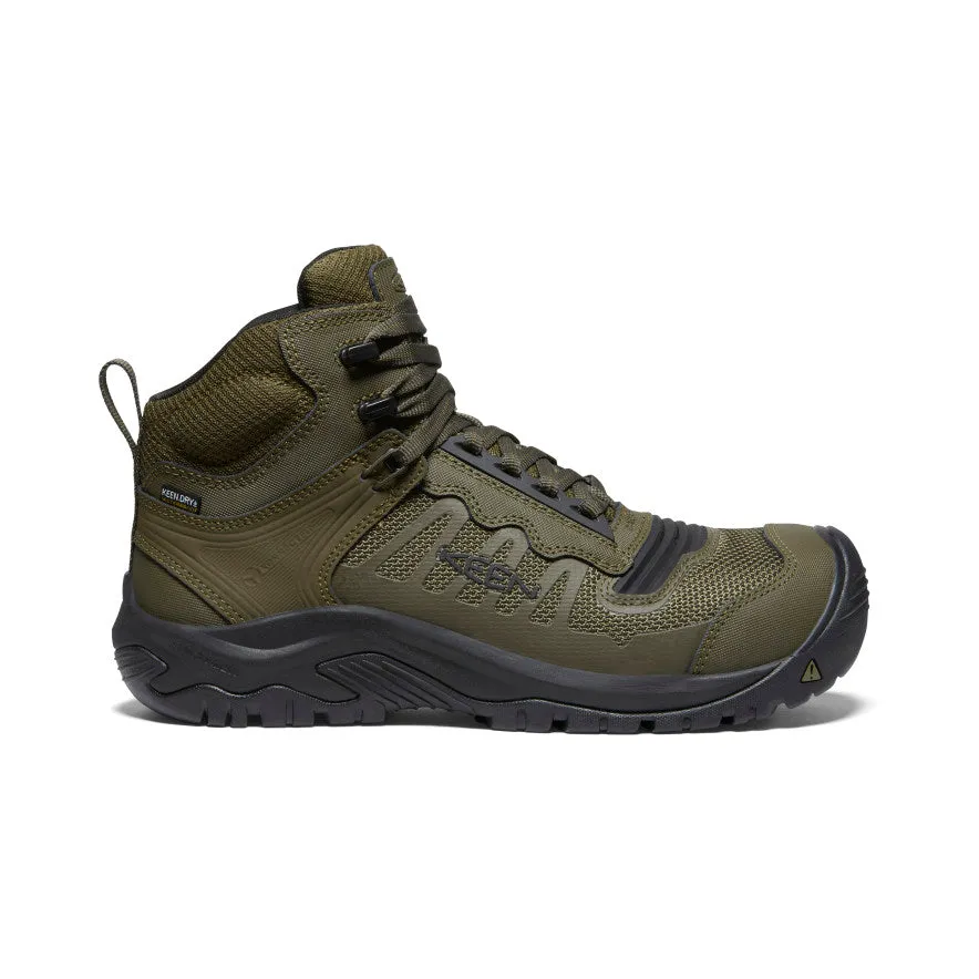 Men's Reno Mid Waterproof (Carbon Toe)  |  Dark Olive/Black Restful Fit No-Slip Grip