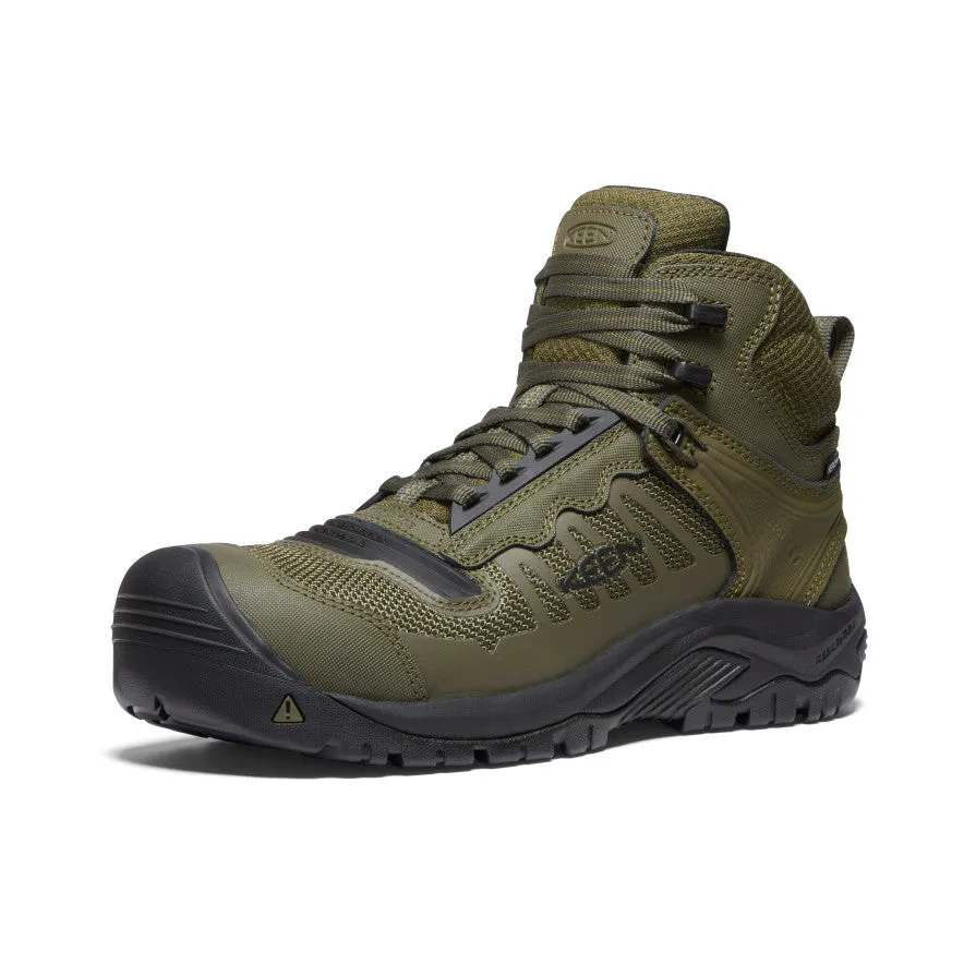 Men's Reno Mid Waterproof (Carbon Toe)  |  Dark Olive/Black Elastic Collar Anti blister