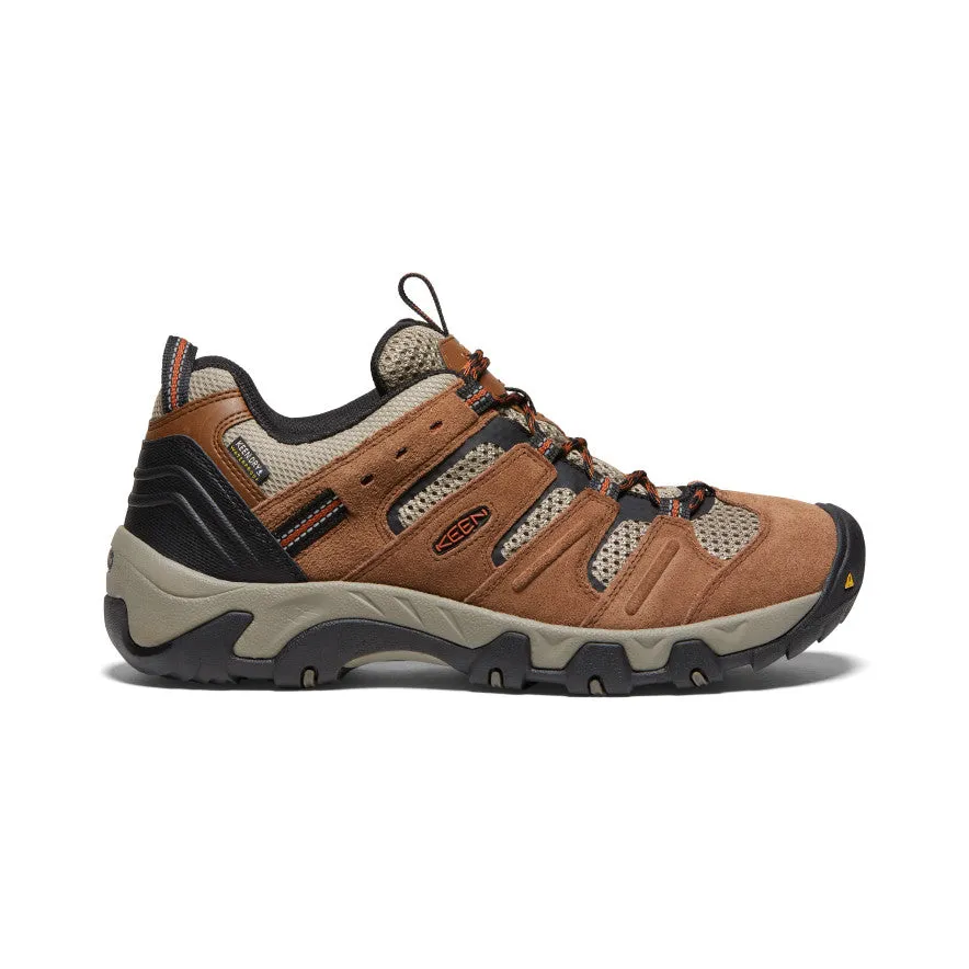 Men's Headout Waterproof Hiking Shoe  |  Bison/Fossil Orange Classic Base