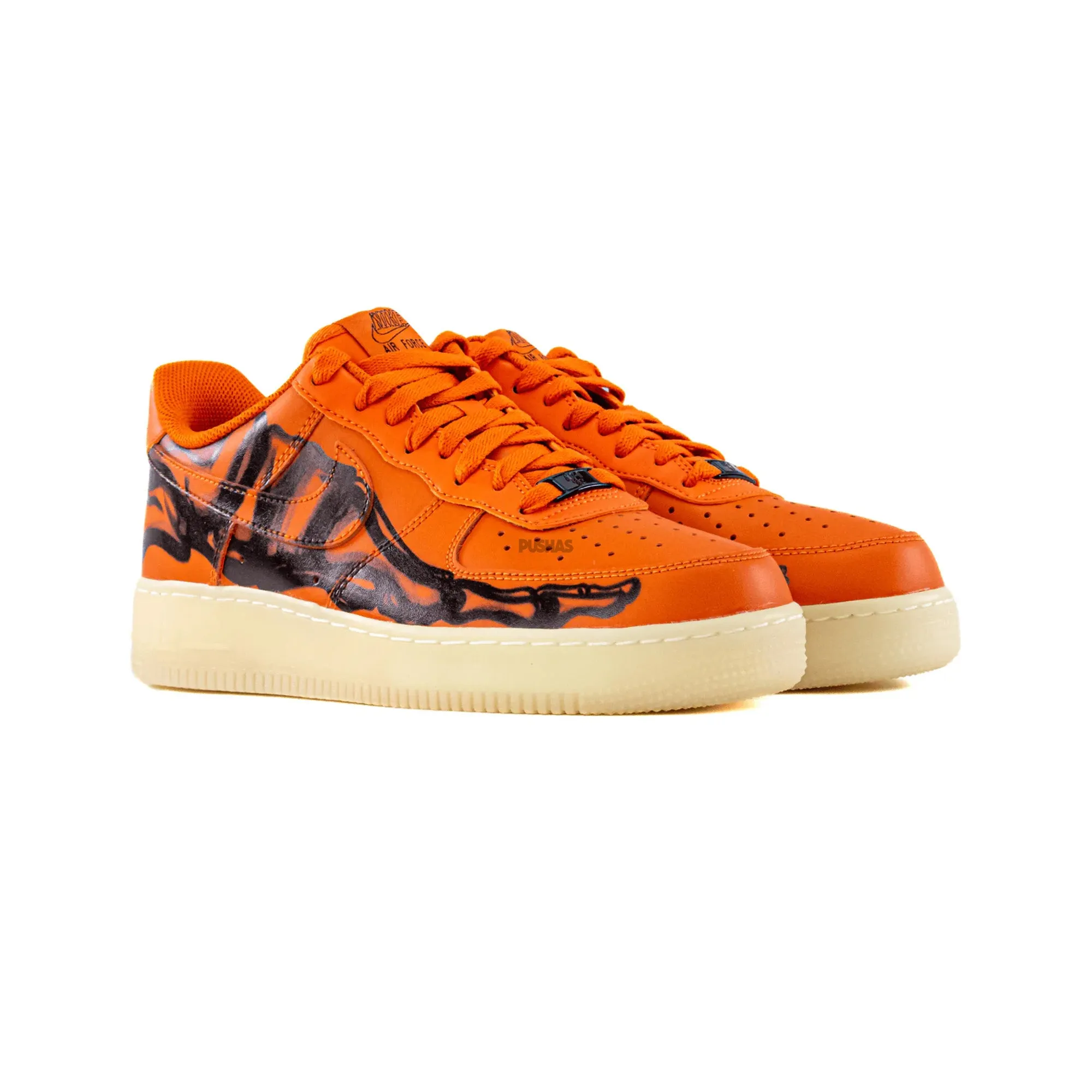 Leg Slim Nike Air Force 1 Low 'Orange Skeleton Halloween' (2020)