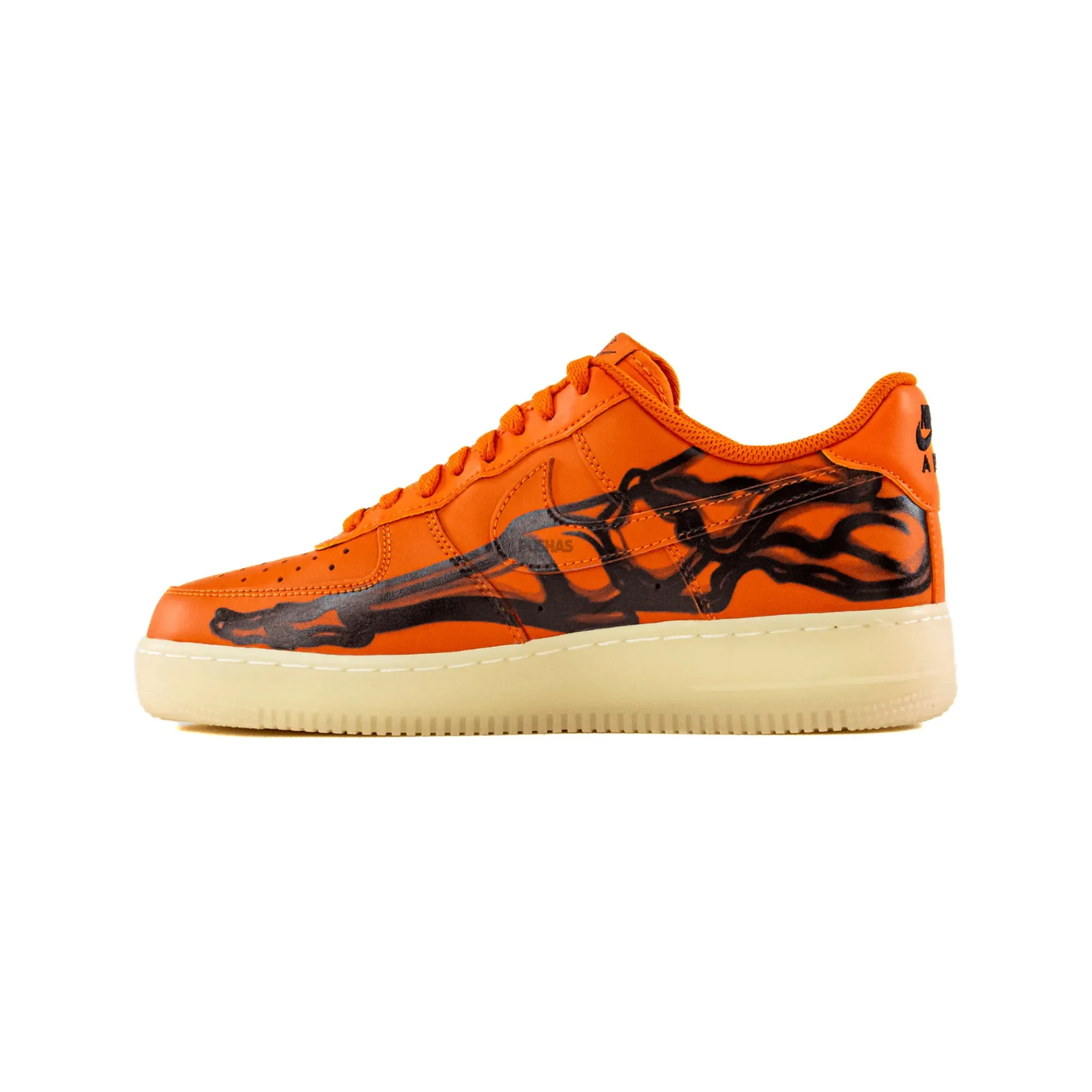Comfort Walk Zip Up Nike Air Force 1 Low 'Orange Skeleton Halloween' (2020)