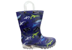 Jellies Shark Lights Baby Toddler Kids Light Up Gumboots Running - specific kids' shoes Kids' dress shoes