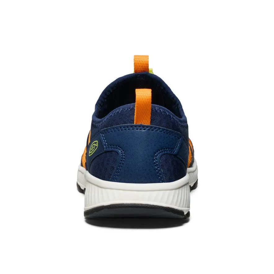Cushioned Insole Big Kids' Motozoa Sneaker  |  Naval Academy/Bright Marigold