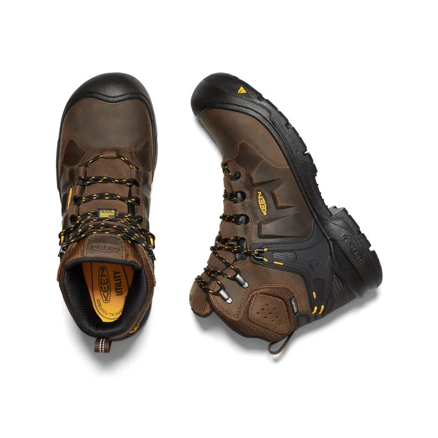 Faux Leather Lightweight Structure Men's Dover 6" Waterproof (Carbon Toe)  |  Dark Earth/Black