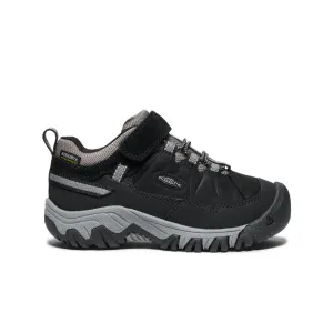 Little Kids' Targhee IV Waterproof Hiking Shoe  |  Black/Steel Grey Low - top kids' shoes Leather kids' shoes