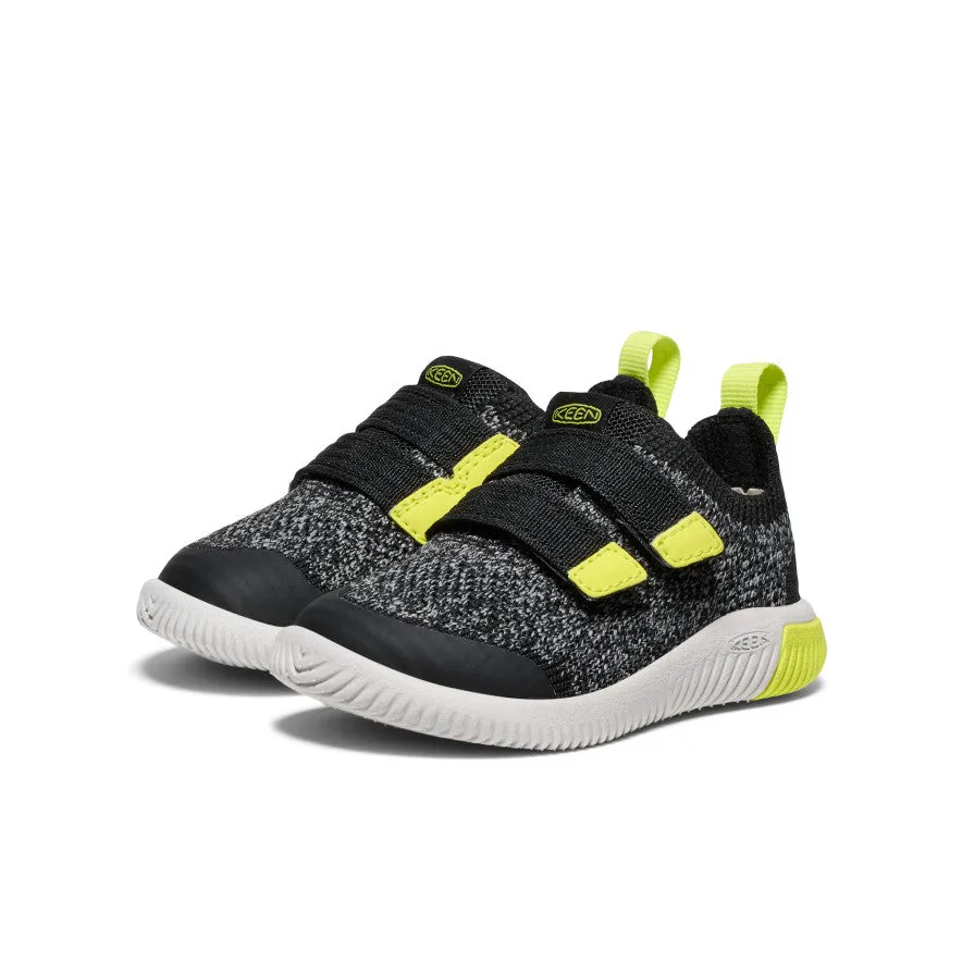 Flexible structure Soft Interior Toddlers' KNX Knit Double Strap  |  Black/Evening Primrose