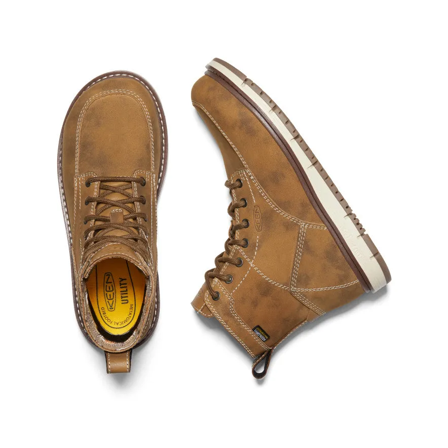 Women's San Jose 6" Waterproof Boot (Aluminum Toe)  |  Almond/Gum Stylish Construction