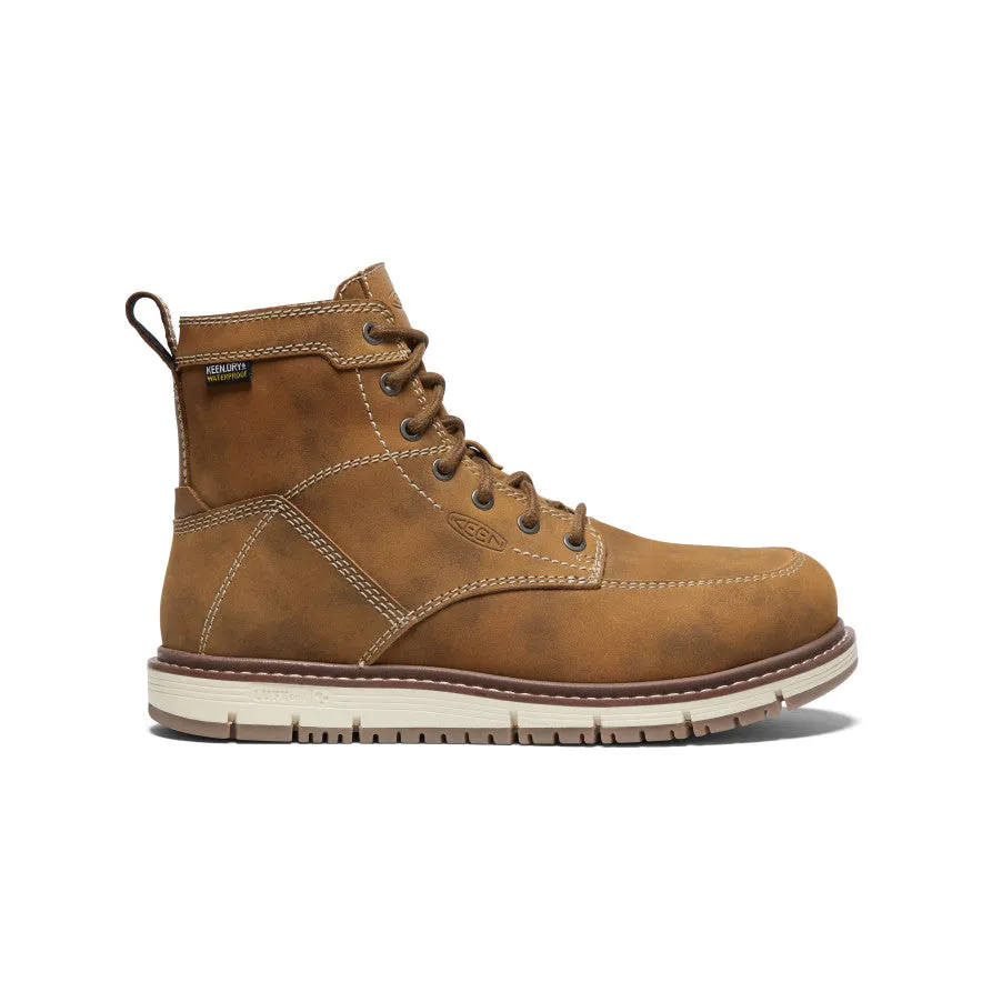 Multi Directional Tread Superior Fit Women's San Jose 6" Waterproof Boot (Aluminum Toe)  |  Almond/Gum