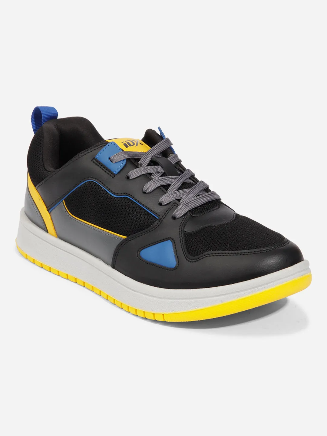 Men's Black Grey Lace Up Sneakers (IX6011) Balance Focus