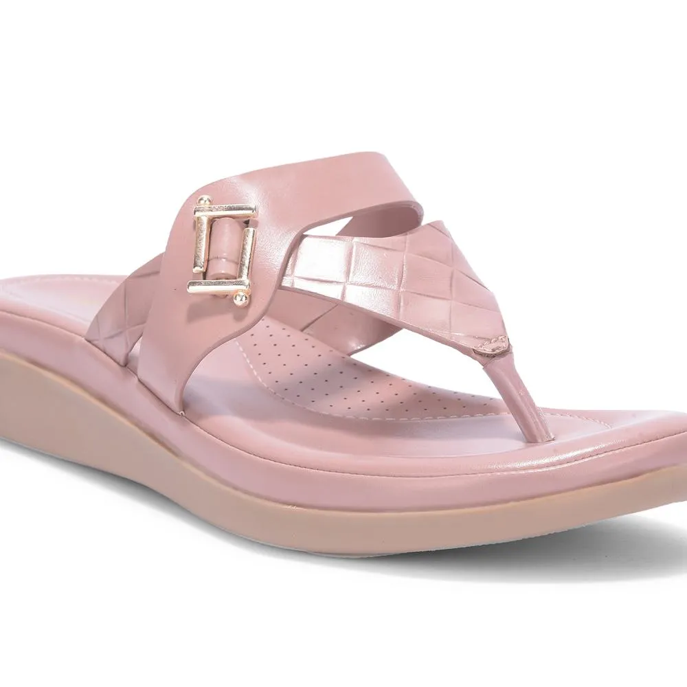 Senorita By Liberty Women JD-13 Peach Casual Slipper Autumn Tone Gym Life