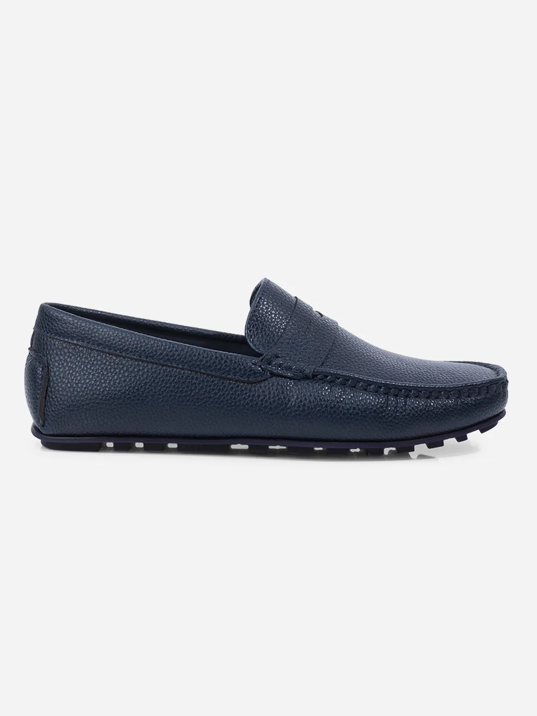 Ergonomic City Adventure Men's Navy Moc Toe  Casual Loafer (IX4110)