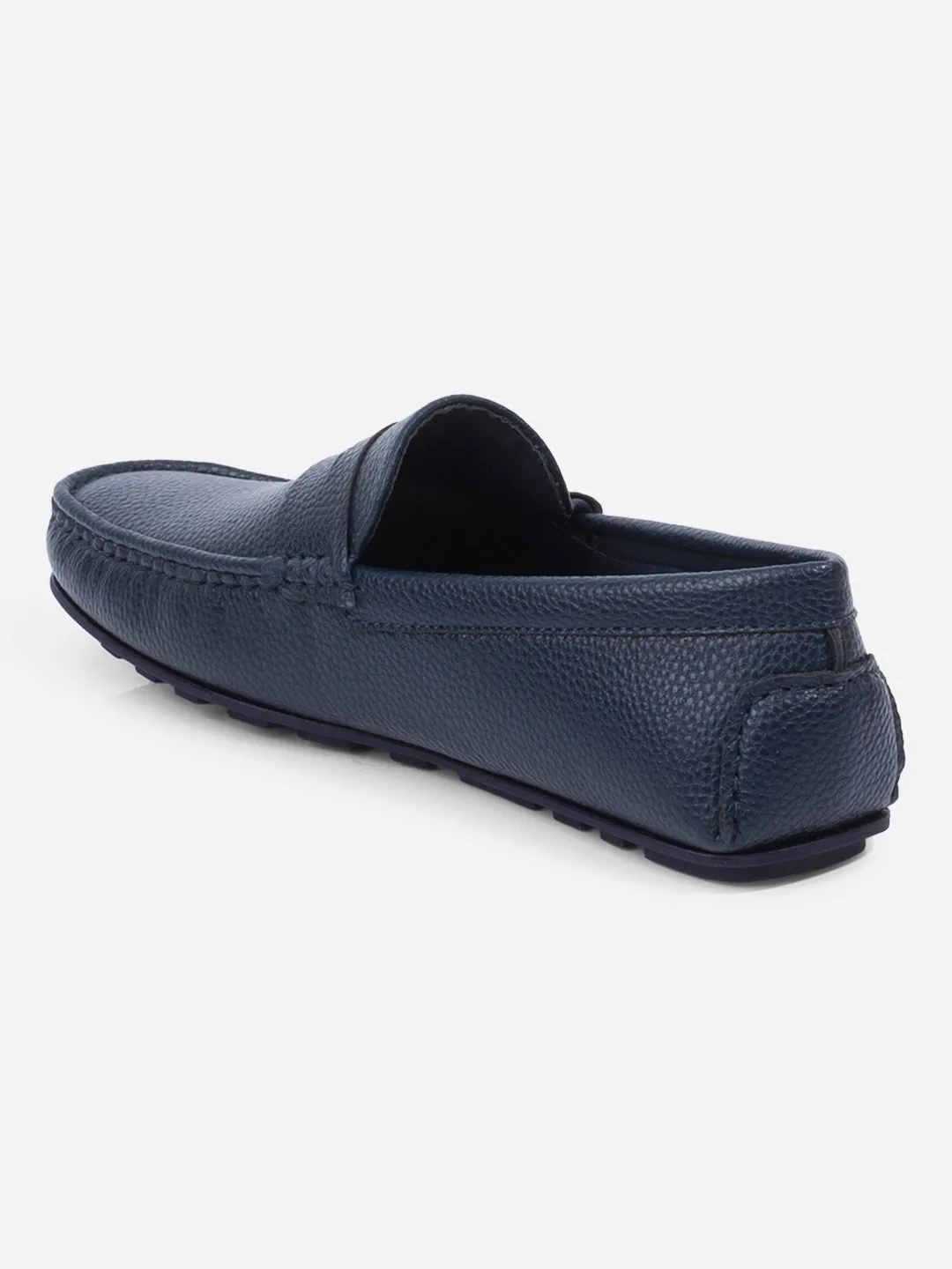 Men's Navy Moc Toe  Casual Loafer (IX4110) Modern Edge