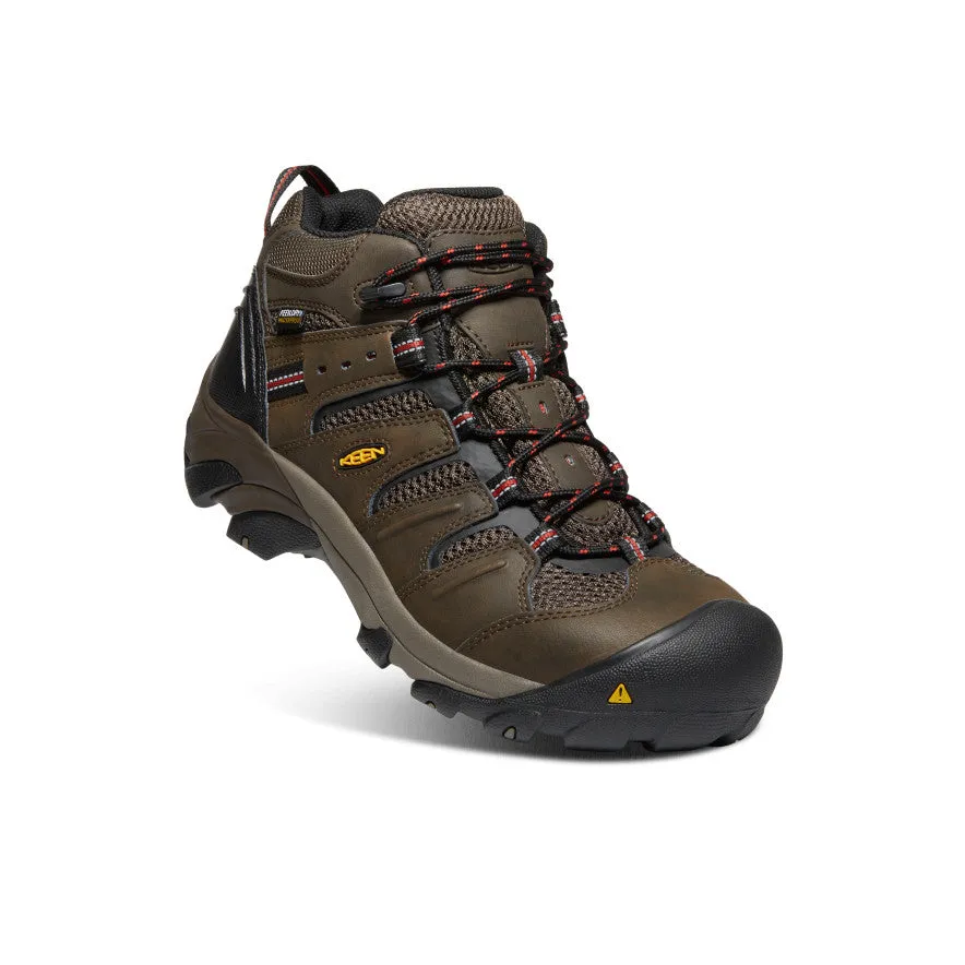 Wedge Heel Men's Lansing Mid Waterproof (Steel Toe)  |  Cascade Brown/Brindle