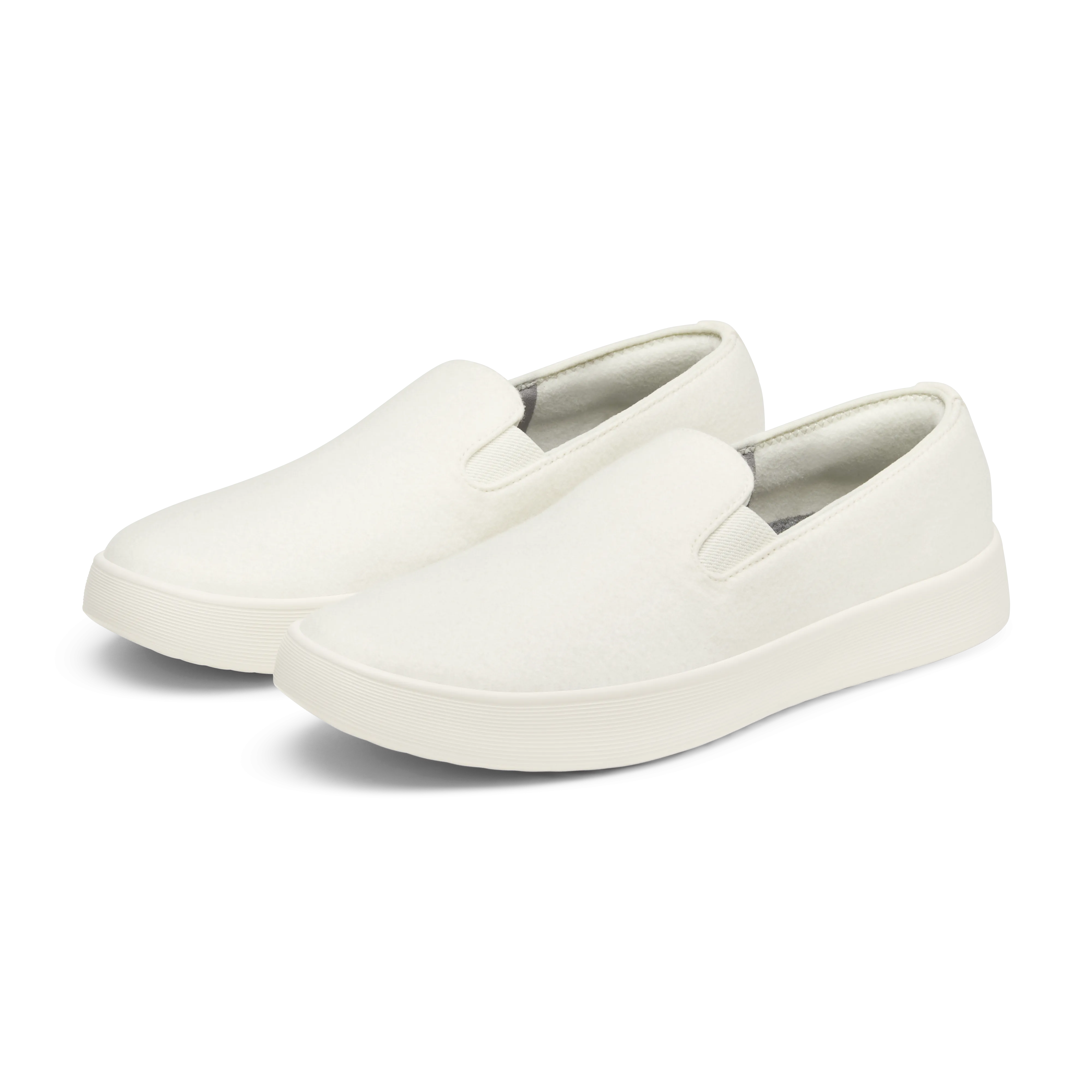 Men's Wool Cruiser Slip On - Natural White (Natural White Sole) RubberOutsole