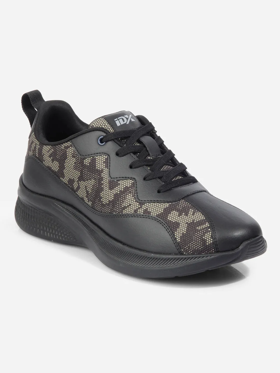 Men's Black Olive Textured Sneakers IX7133 Comfortable