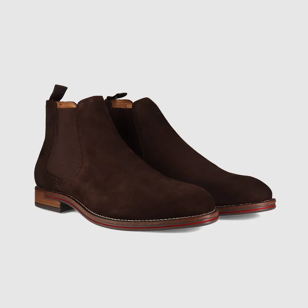 Stable Support Morning Walk Form Fitting Winner Chelsea Boots Dark Brown Suede