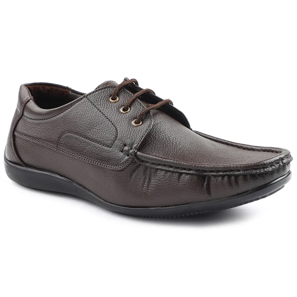 Skill Shade Fortune Brown Lacing Formal Derby Shoes For Men HML-6E By Liberty