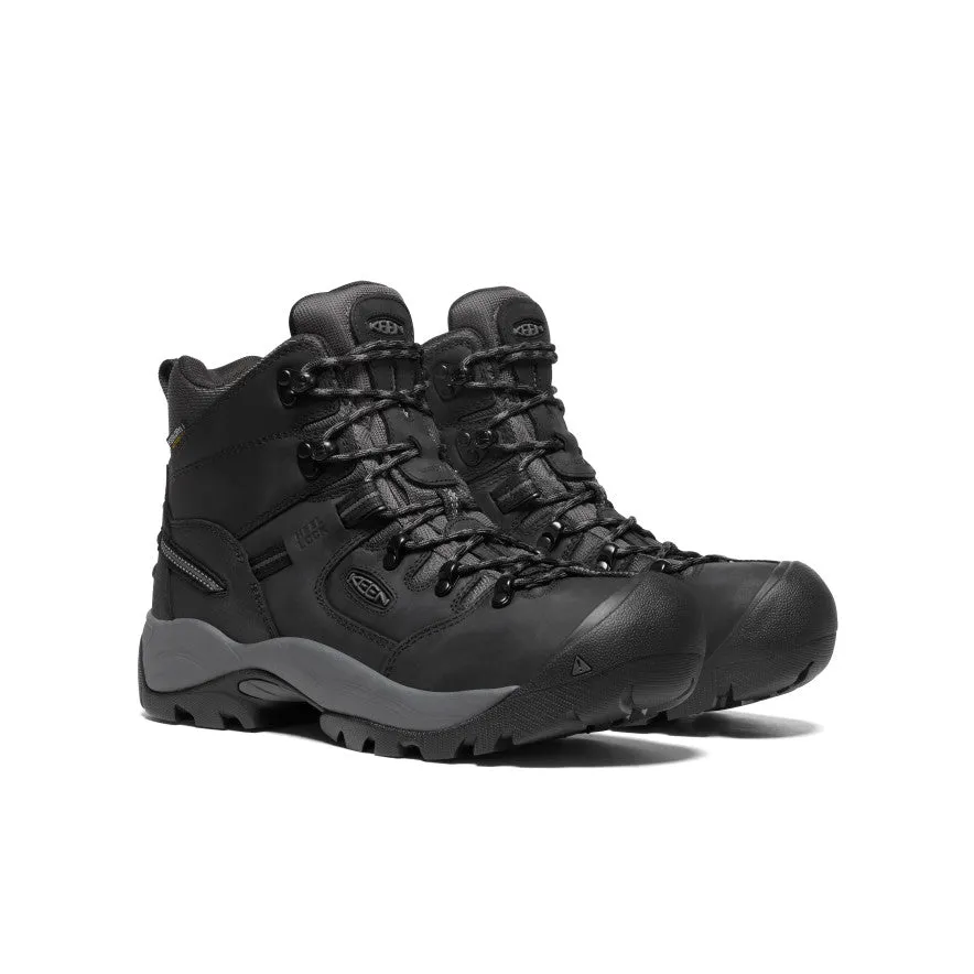 Men's Pittsburgh Energy 6" Waterproof Boot (Carbon Toe)  |  Black/Forged Iron Walking Ease Soft Sole