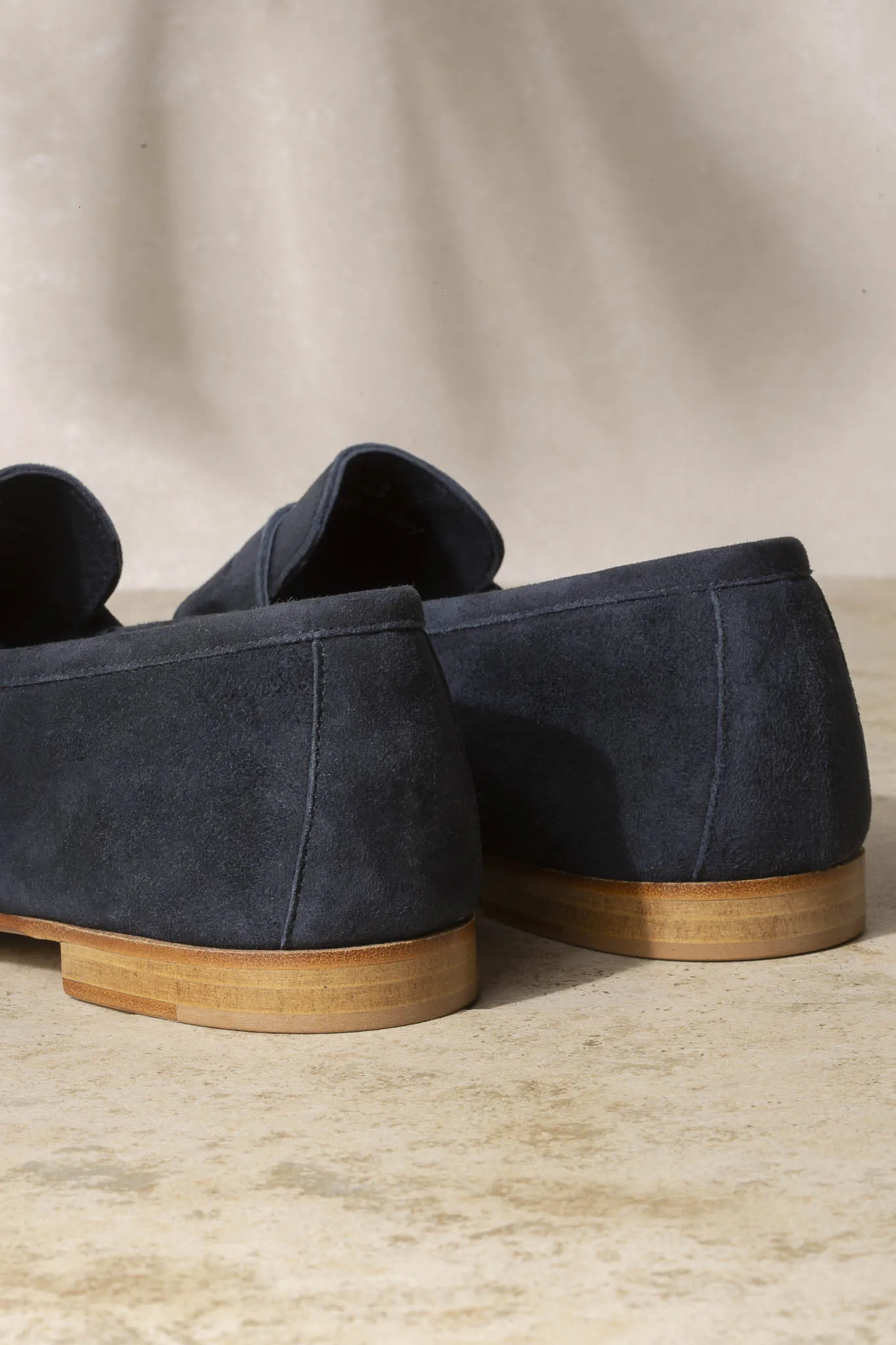 Blue soft penny loafers - Made In Italy Work From Home