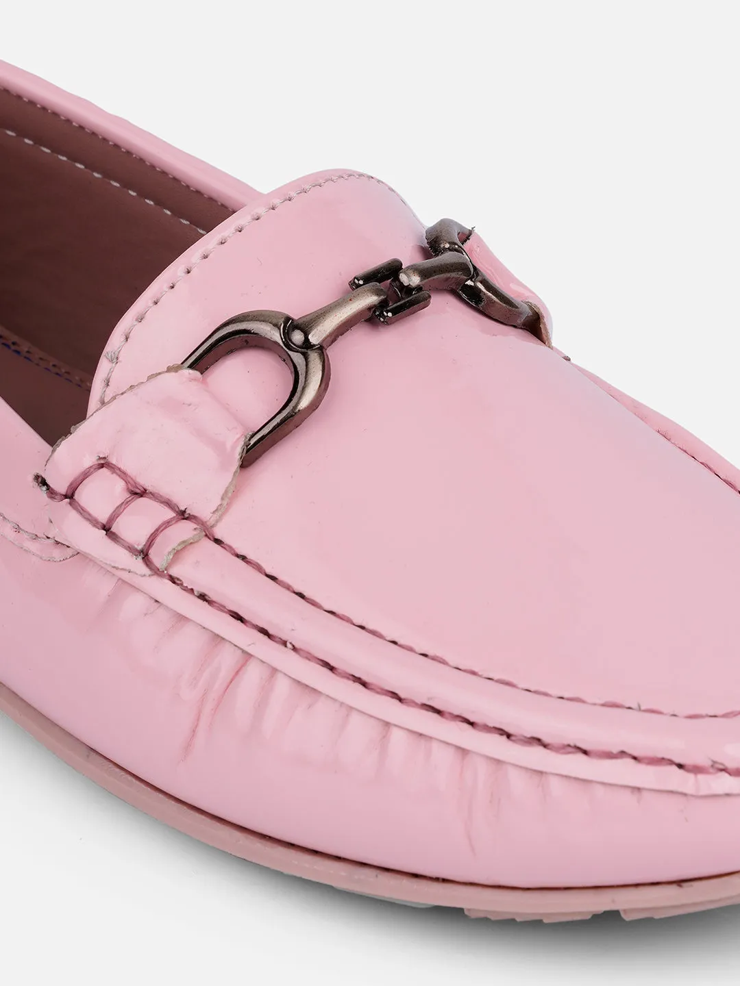 Flower Step Detachable Insole Women's Pink Soft & Flexy Loafers (IU2006)