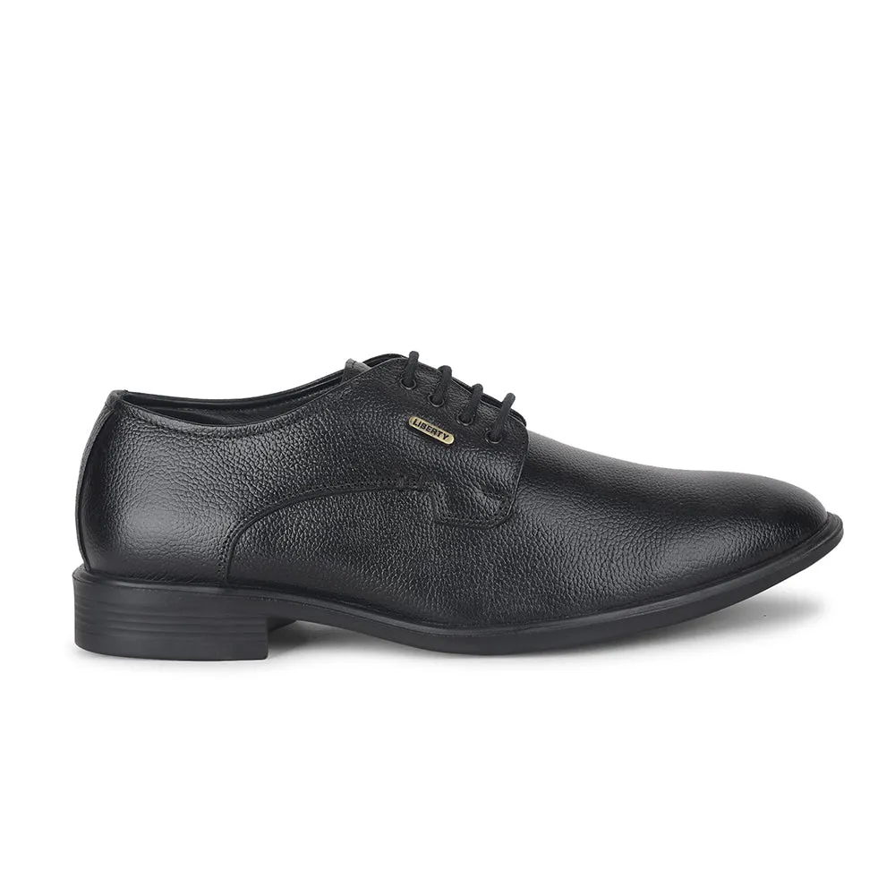 Mono Look Style Shade Fortune by Liberty Men LOM-605 Black Formal Lacing Derby Shoes